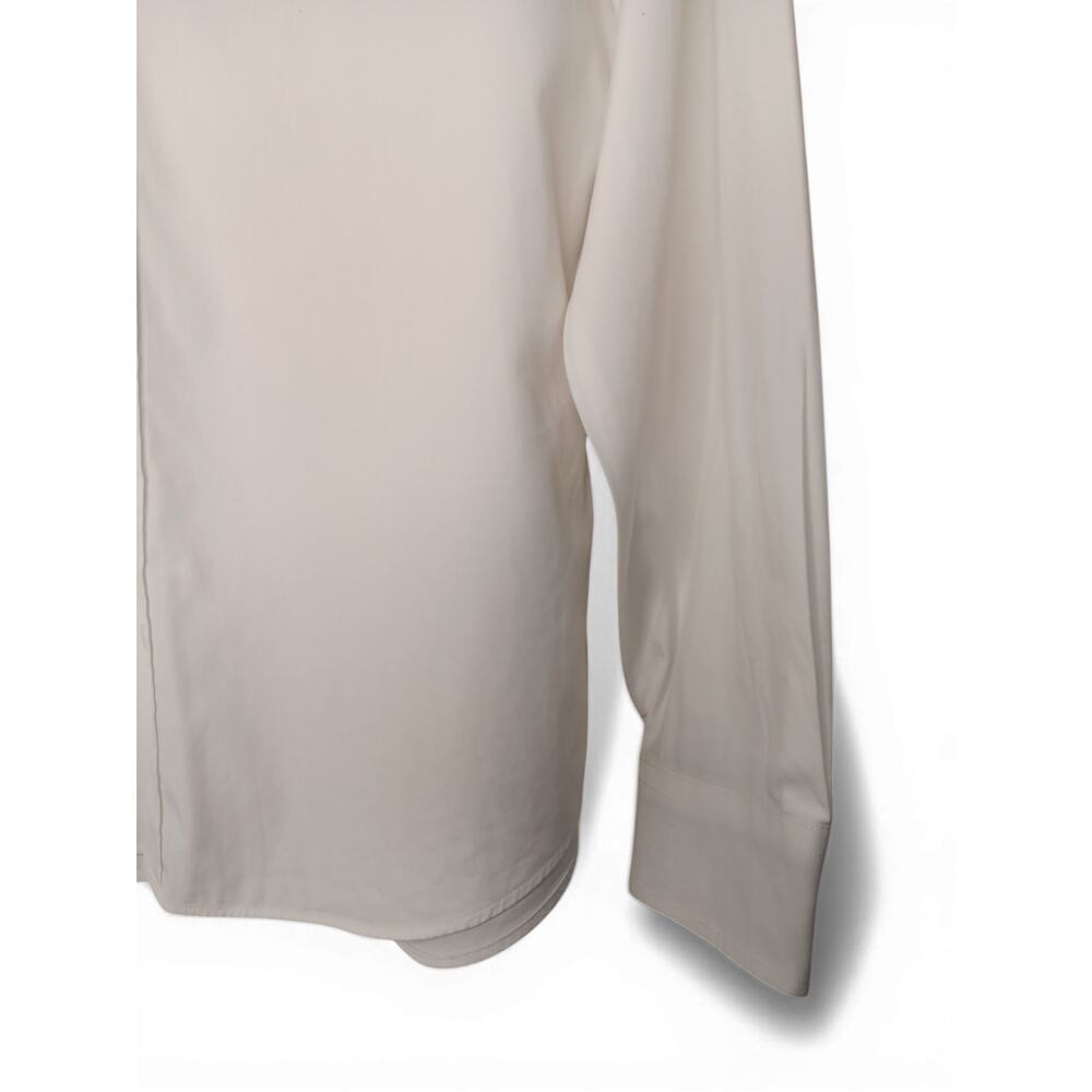 Burberry Men’s White Button Down Shirt Nova Check Trim Size M Business Casual - Picture 5 of 14